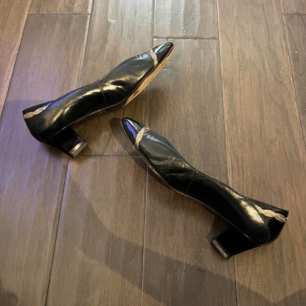Navy blue vintage Bally heels, size 5.5 - Picture 4 of 8
